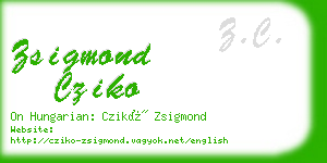 zsigmond cziko business card